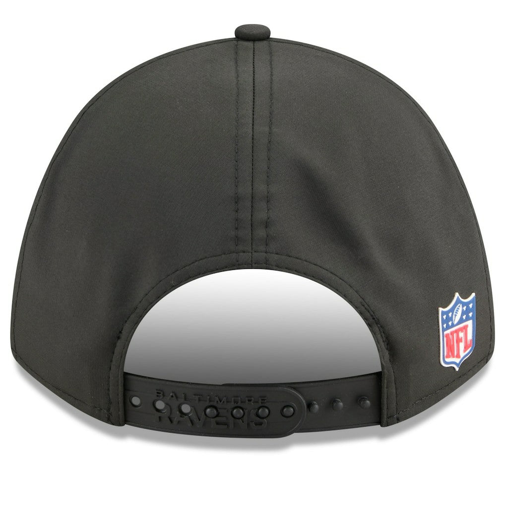 Baltimore Ravens New Era 2025 Sideline M-Crown 9FORTY Adjustable Hat Black