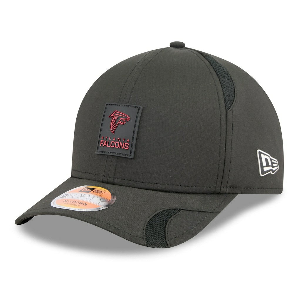 Atlanta Falcons New Era 2025 Sideline M-Crown 9FORTY Adjustable Hat Black