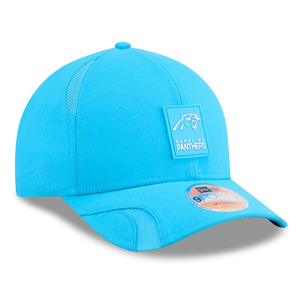 Carolina Panthers New Era 2025 Sideline M-Crown 9FORTY Adjustable Hat Blue