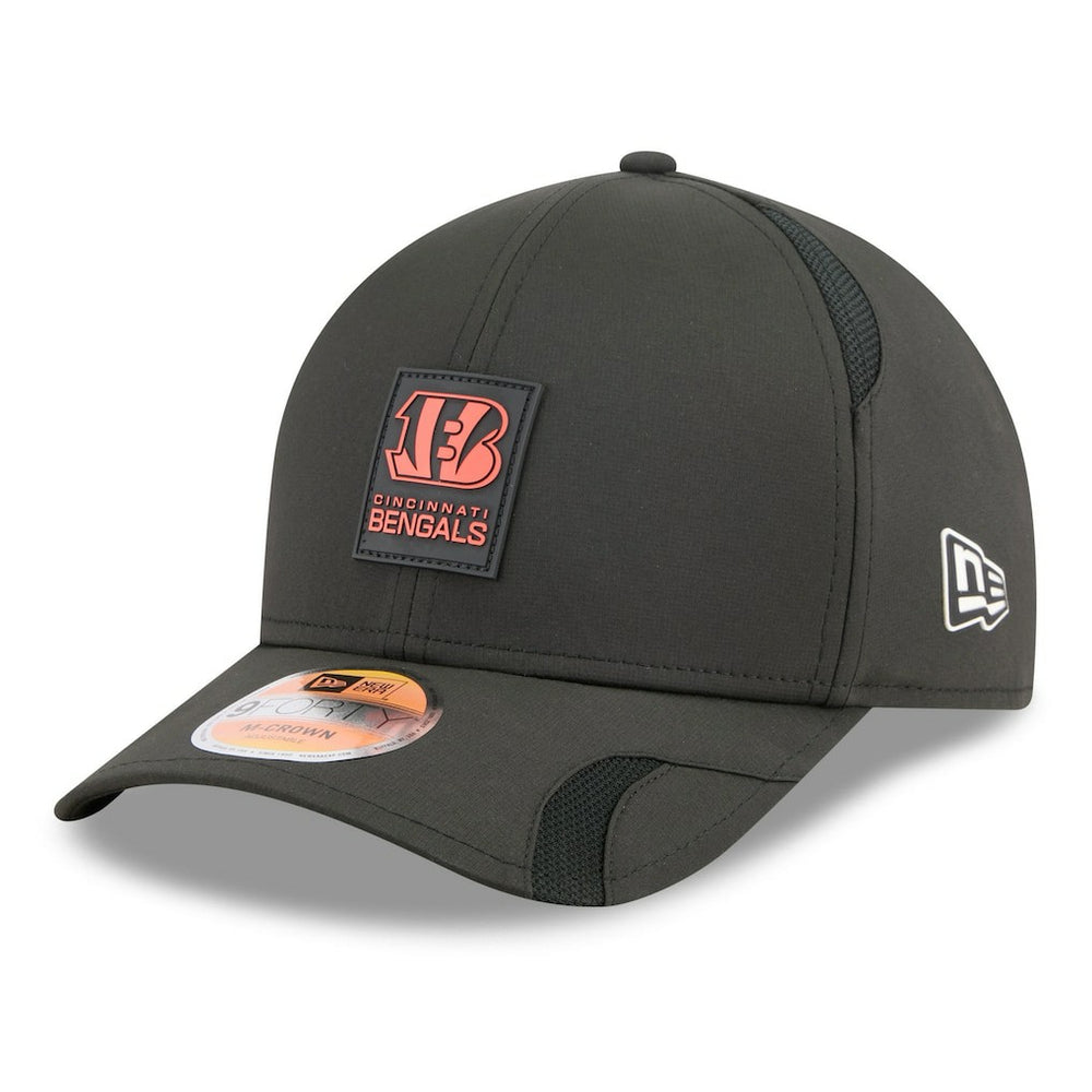 Cincinnati Bengals New Era 2025 Sideline M-Crown 9FORTY Adjustable Hat Black