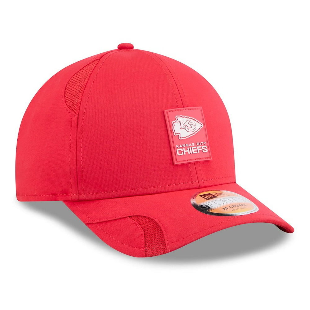 Kansas City Chiefs New Era 2025 Sideline M-Crown 9FORTY Adjustable Hat Red