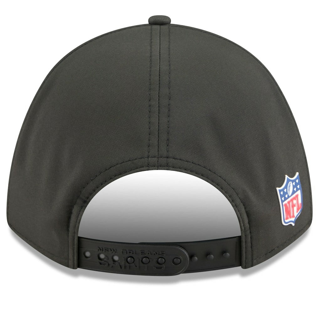 New Orleans Saints New Era 2025 Sideline M-Crown 9FORTY Adjustable Hat Black