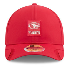San Francisco 49ers New Era 2025 Sideline M-Crown 9FORTY Adjustable Hat Scarlet