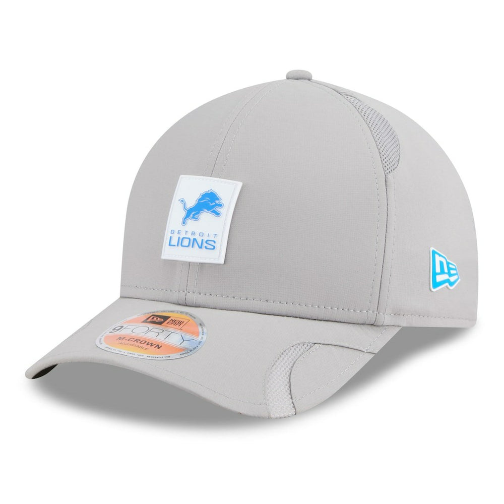 Detroit Lions New Era 2025 Sideline M-Crown 9FORTY Adjustable Hat Gray