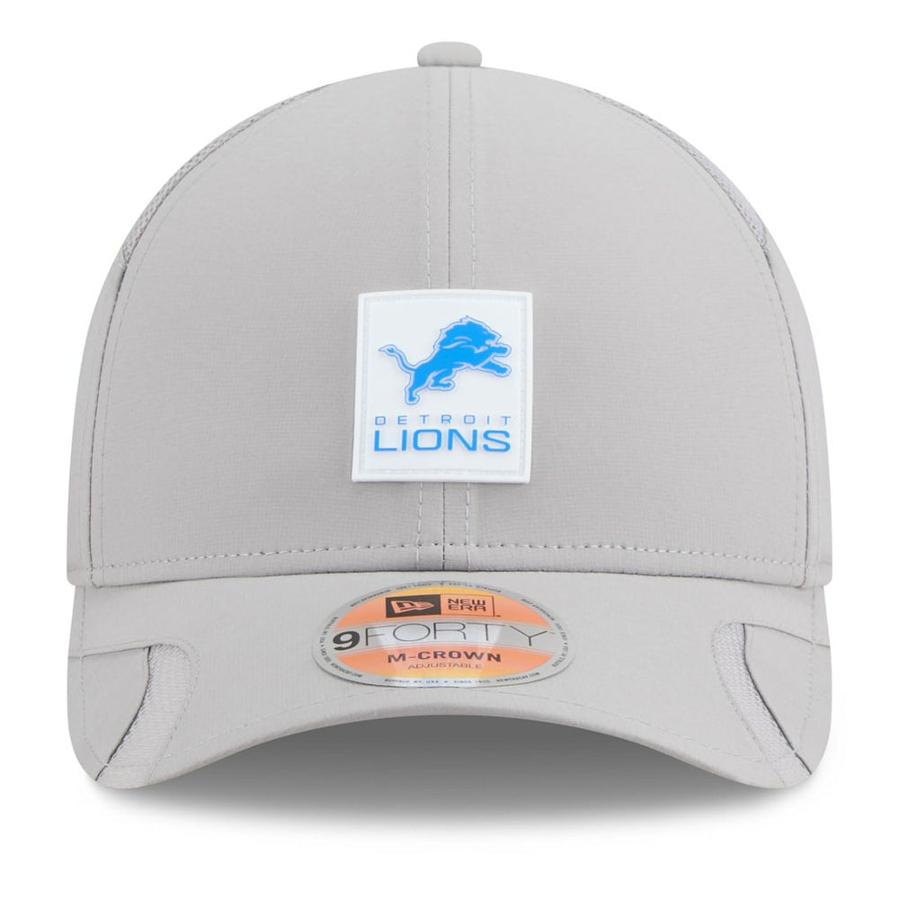 Detroit Lions New Era 2025 Sideline M-Crown 9FORTY Adjustable Hat Gray