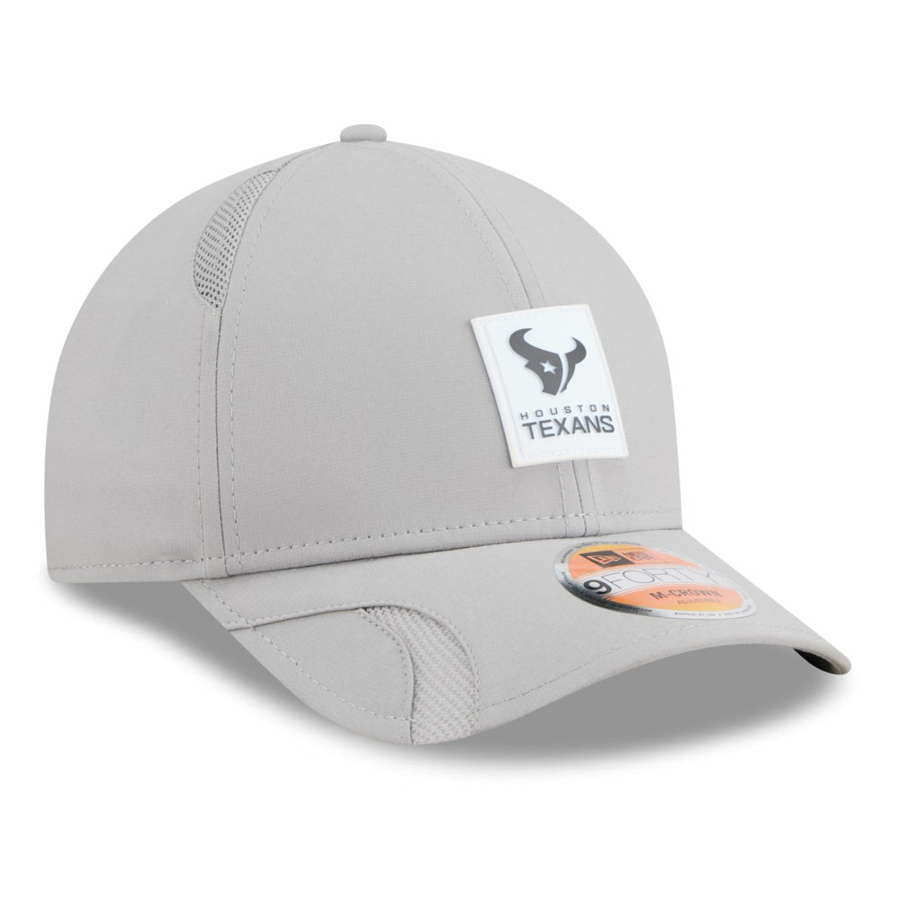 Houston Texans New Era 2025 Sideline M-Crown 9FORTY Adjustable Hat Gray
