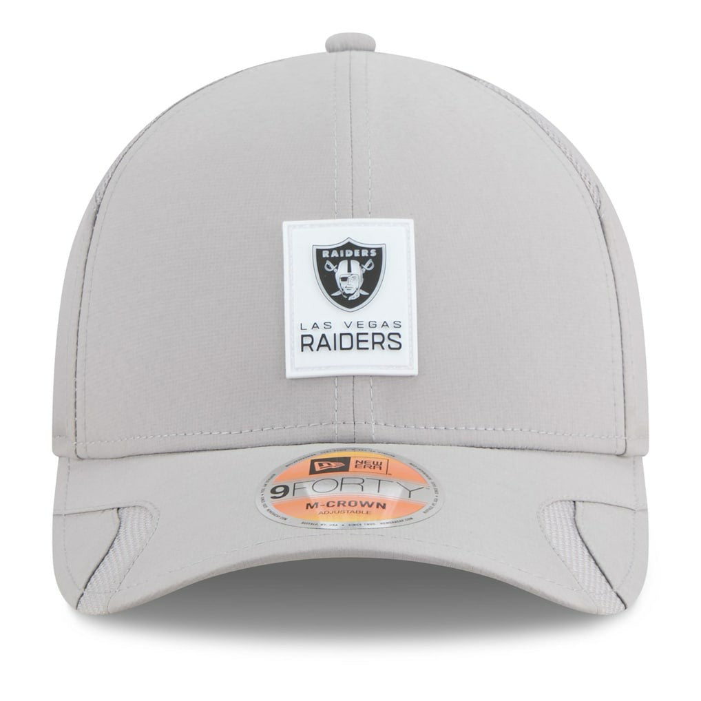 Las Vegas Raiders New Era 2025 Sideline M-Crown 9FORTY Adjustable Hat Gray