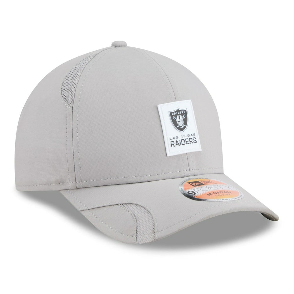 Las Vegas Raiders New Era 2025 Sideline M-Crown 9FORTY Adjustable Hat Gray