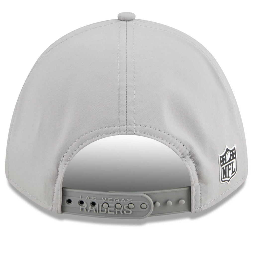 Las Vegas Raiders New Era 2025 Sideline M-Crown 9FORTY Adjustable Hat Gray