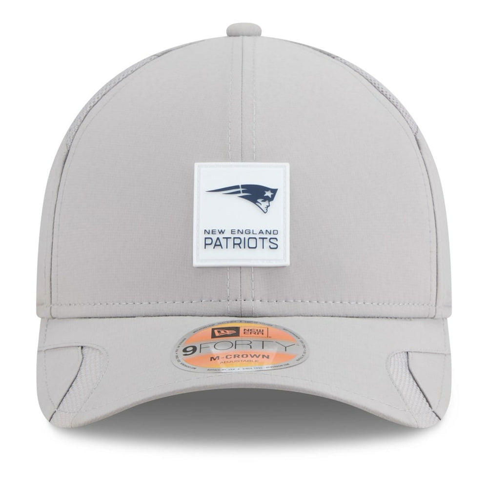 New England Patriots New Era 2025 Sideline M-Crown 9FORTY Adjustable Hat Gray
