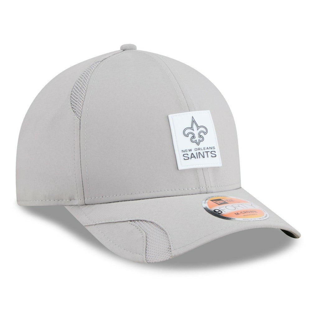 New Orleans Saints New Era 2025 Sideline M-Crown 9FORTY Adjustable Hat Gray