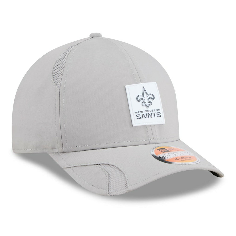 New Orleans Saints New Era 2025 Sideline M-Crown 9FORTY Adjustable Hat Gray