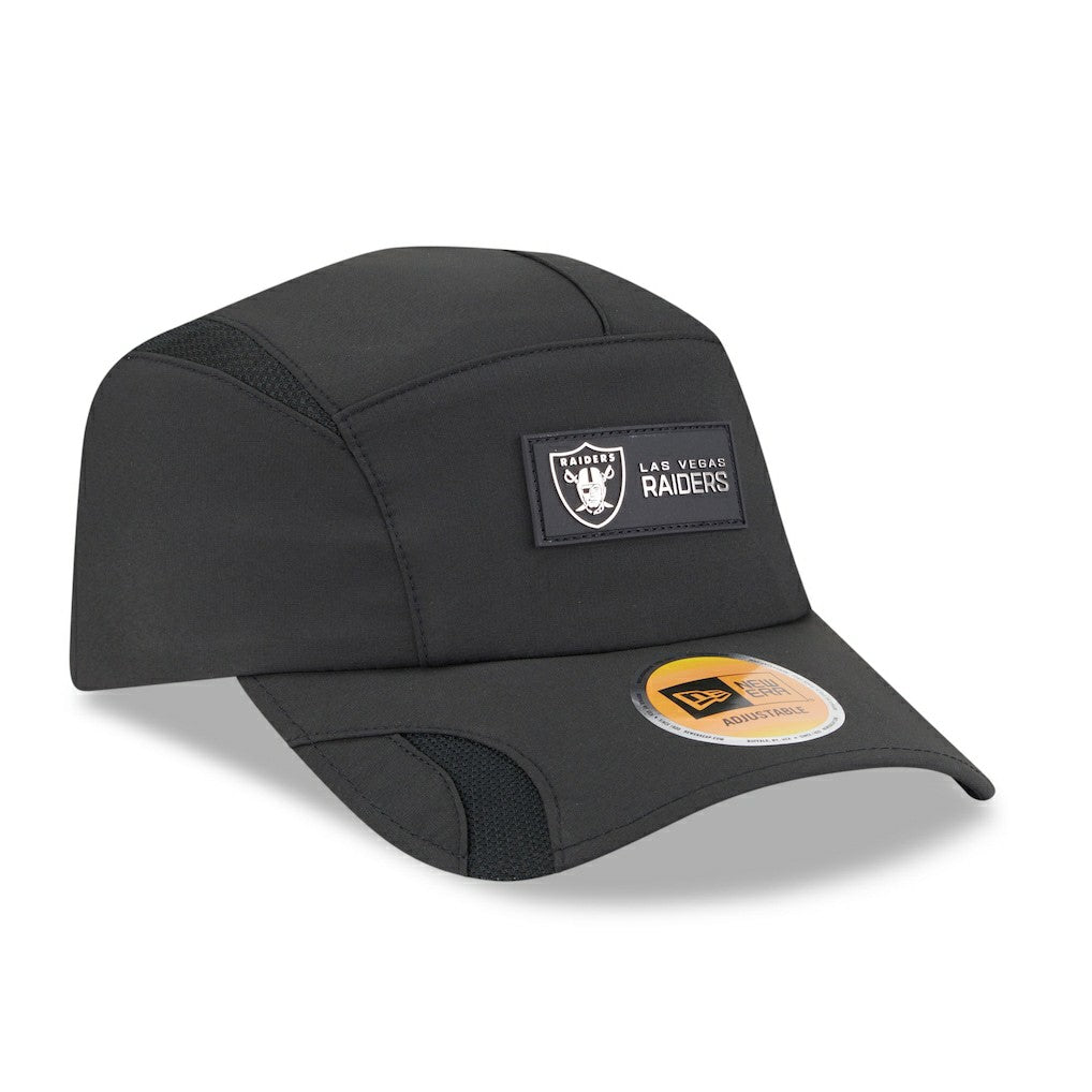Las Vegas Raiders New Era 2025 Sideline Runner Adjustable Hat Black
