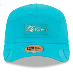 Miami Dolphins New Era 2025 Sideline Runner Adjustable Hat Aqua