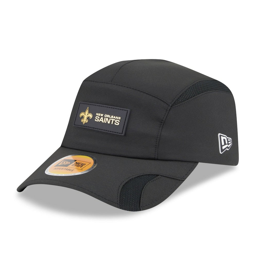 New Orleans Saints New Era 2025 Sideline Runner Adjustable Hat Black