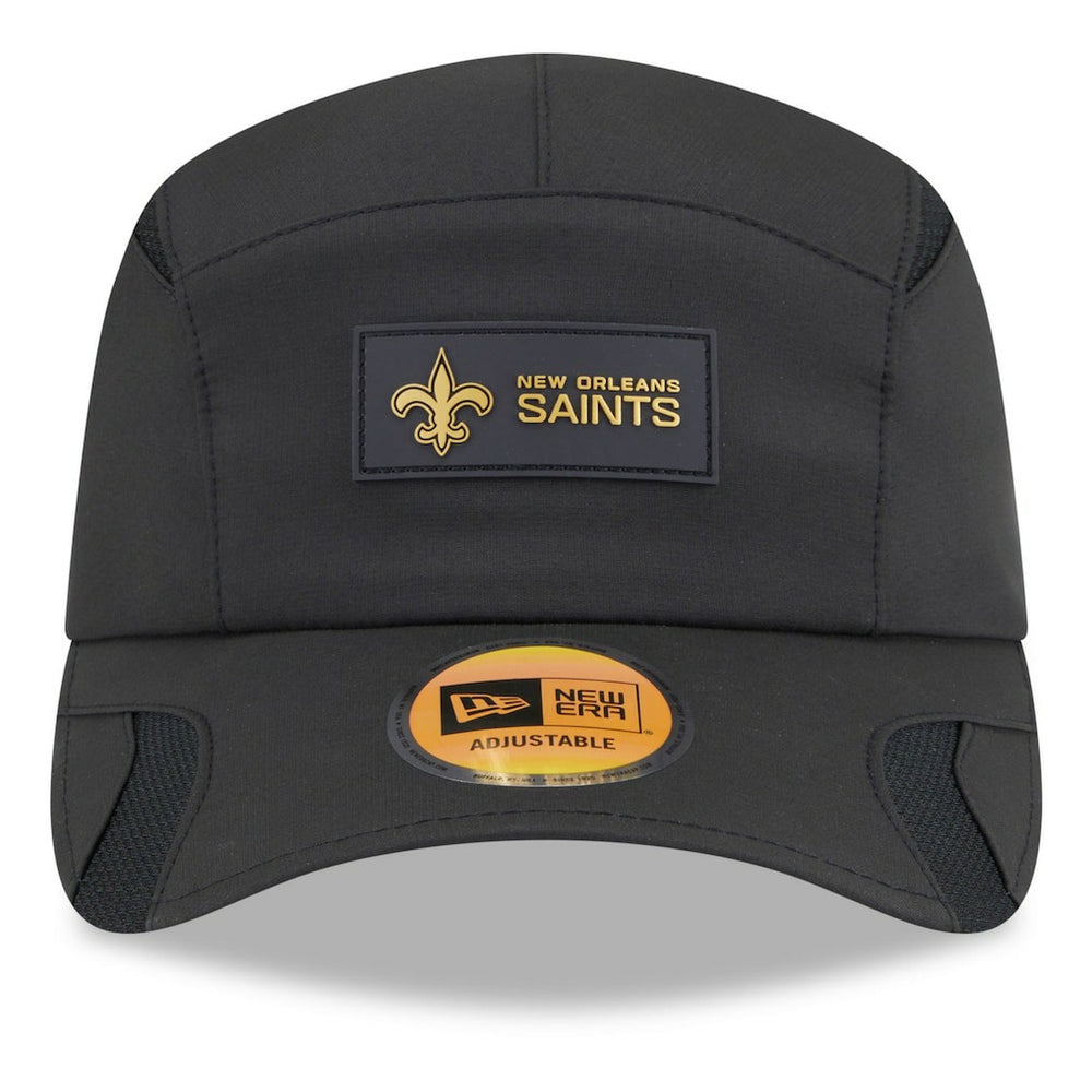 New Orleans Saints New Era 2025 Sideline Runner Adjustable Hat Black