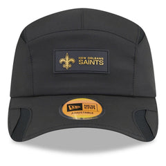 New Orleans Saints New Era 2025 Sideline Runner Adjustable Hat Black