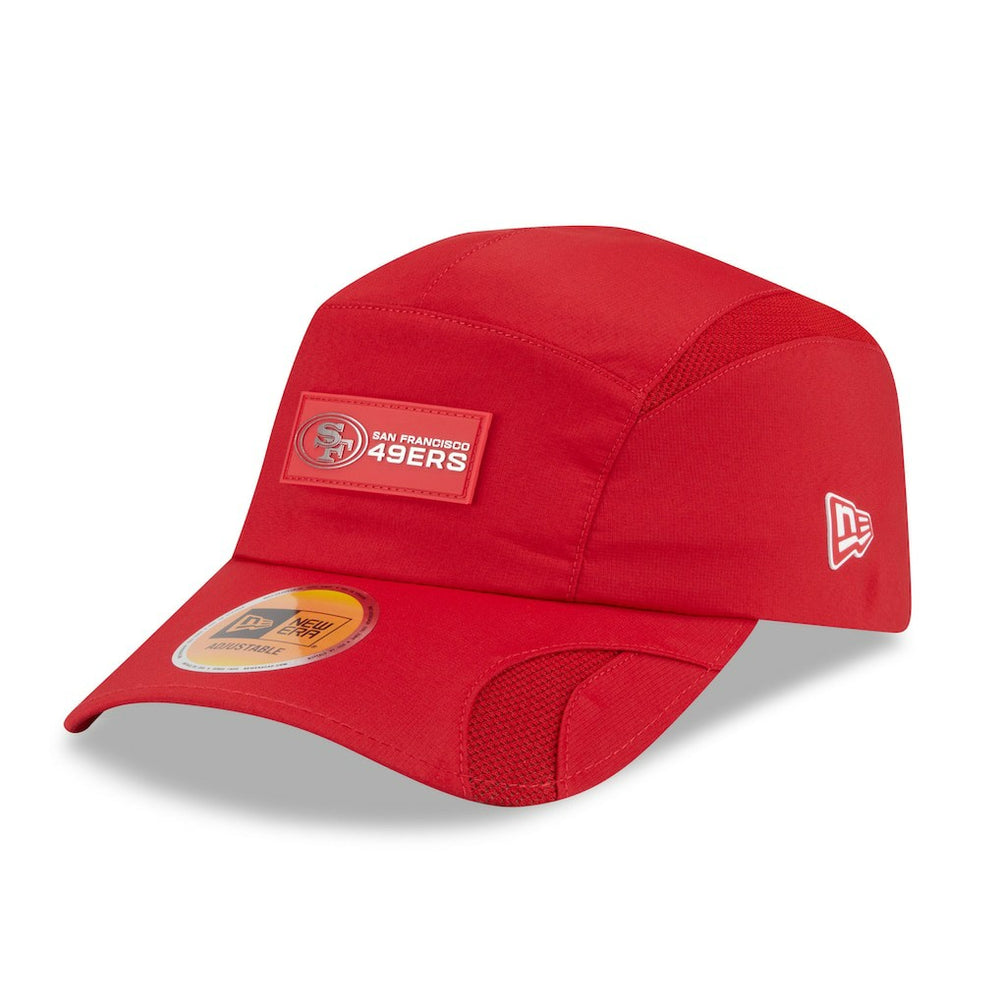 San Francisco 49ers New Era 2025 Sideline Runner Adjustable Hat Scarlet