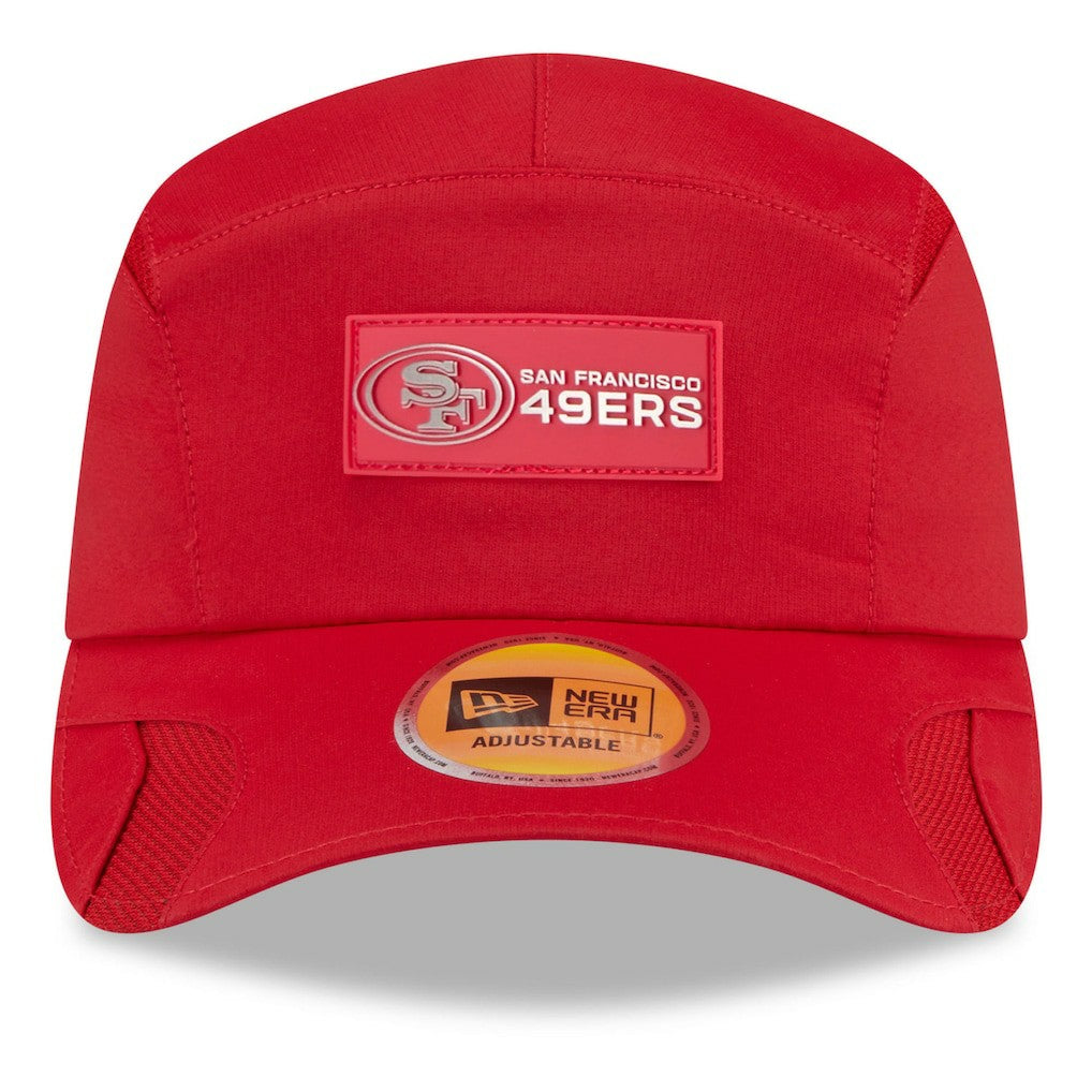 San Francisco 49ers New Era 2025 Sideline Runner Adjustable Hat Scarlet