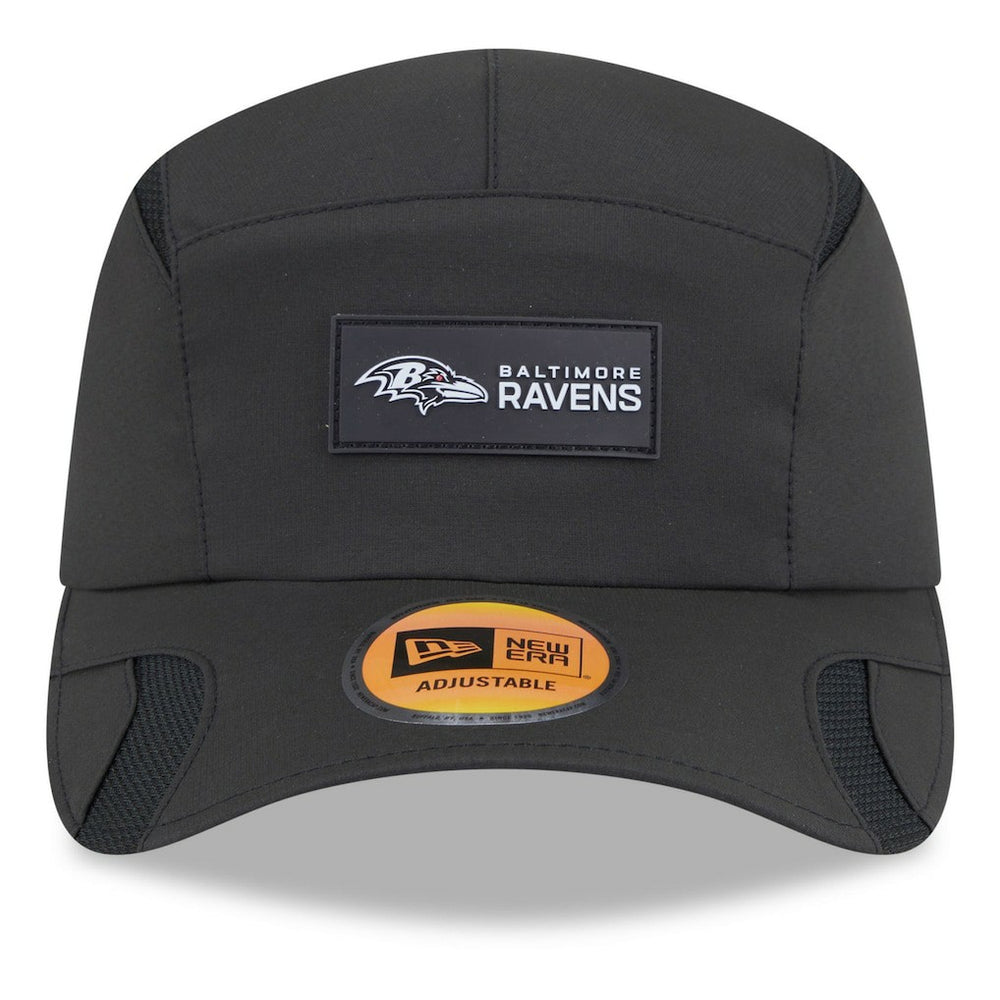 Baltimore Ravens New Era 2025 Sideline Runner Adjustable Hat Black
