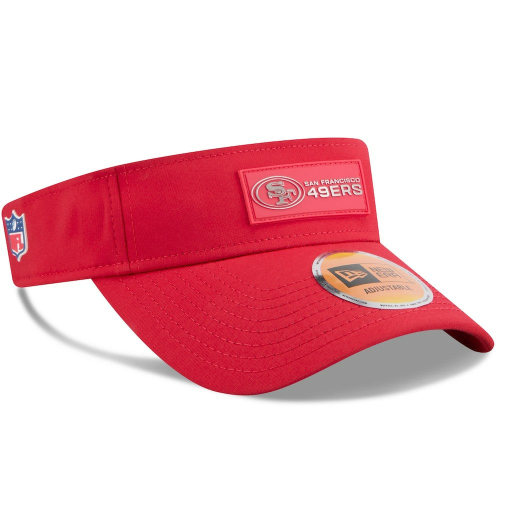 San Francisco 49ers New Era 2025 Sideline Visor Scarlet