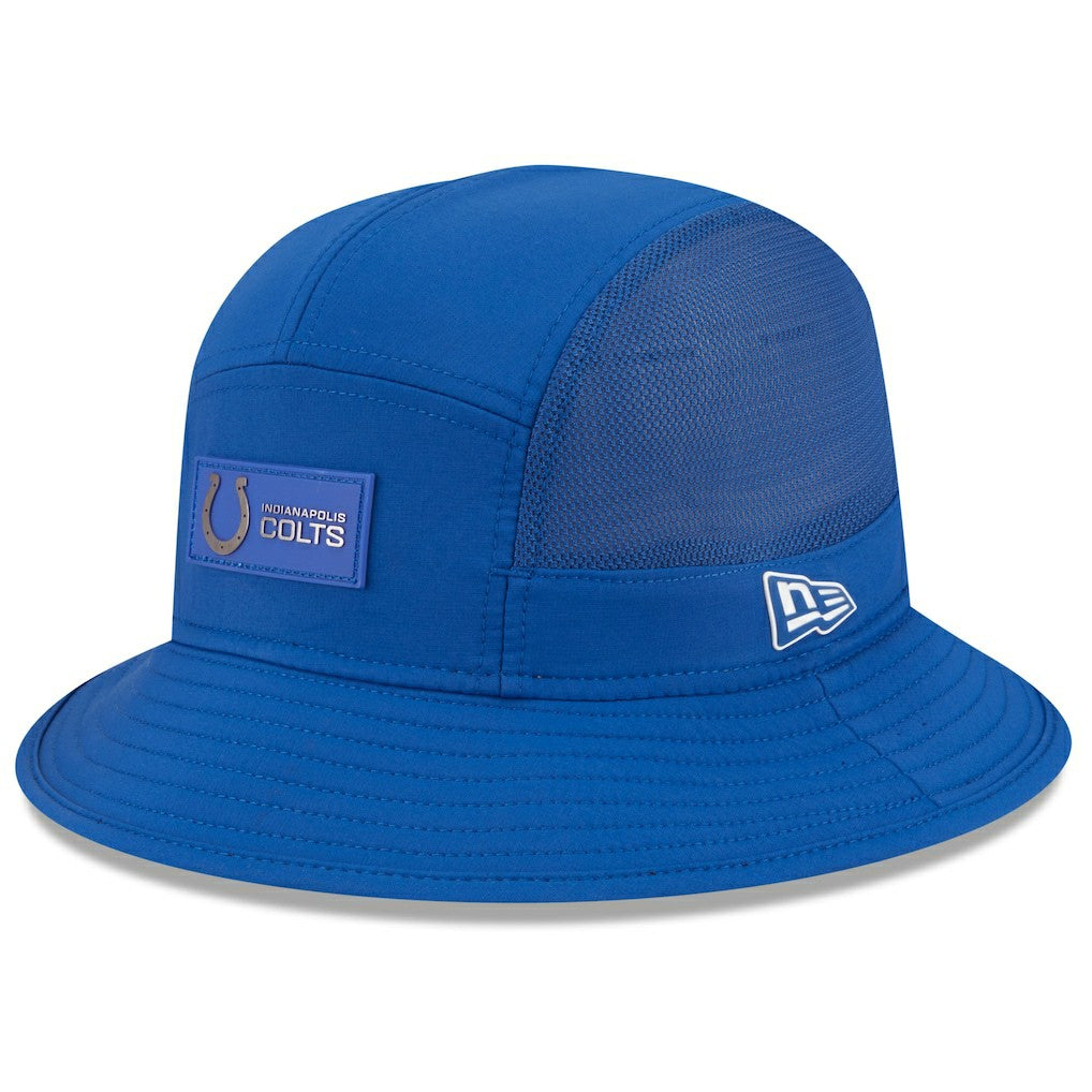 Indianapolis Colts New Era 2025 Sideline Bucket Hat Royal