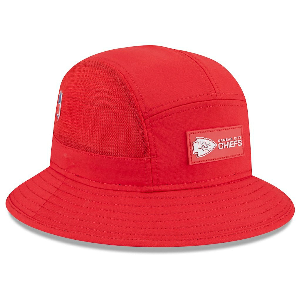 Kansas City Chiefs New Era 2025 Sideline Bucket Hat Red