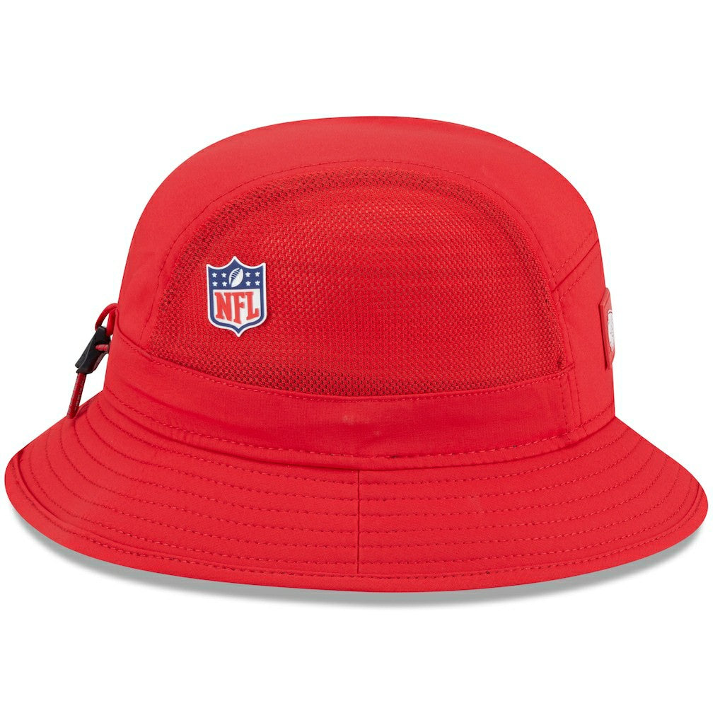 Kansas City Chiefs New Era 2025 Sideline Bucket Hat Red