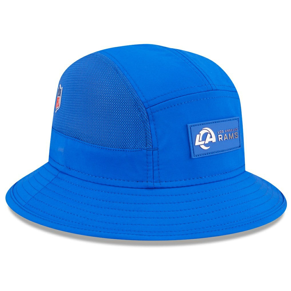 Los Angeles Rams New Era 2025 Sideline Bucket Hat Royal