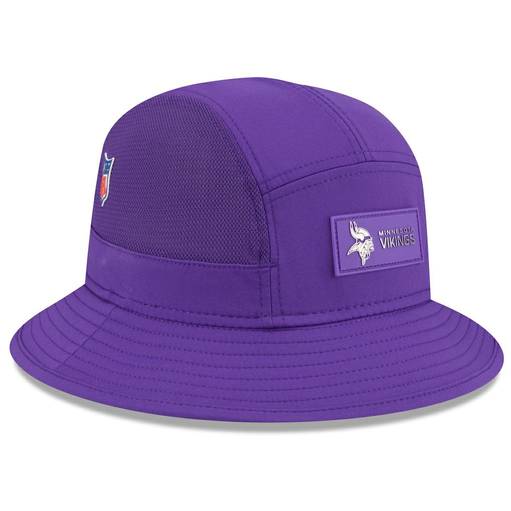 Minnesota Vikings New Era 2025 Sideline Bucket Hat Purple