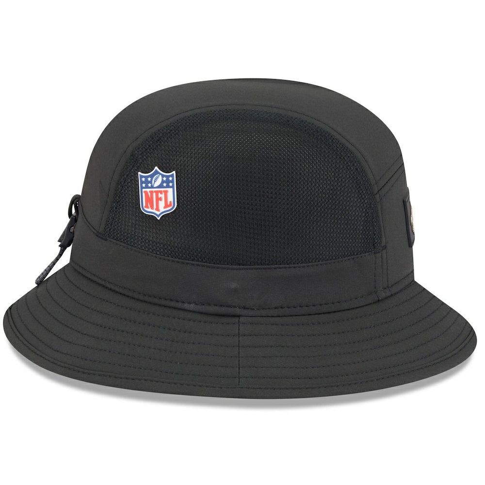New Orleans Saints New Era 2025 Sideline Bucket Hat Black
