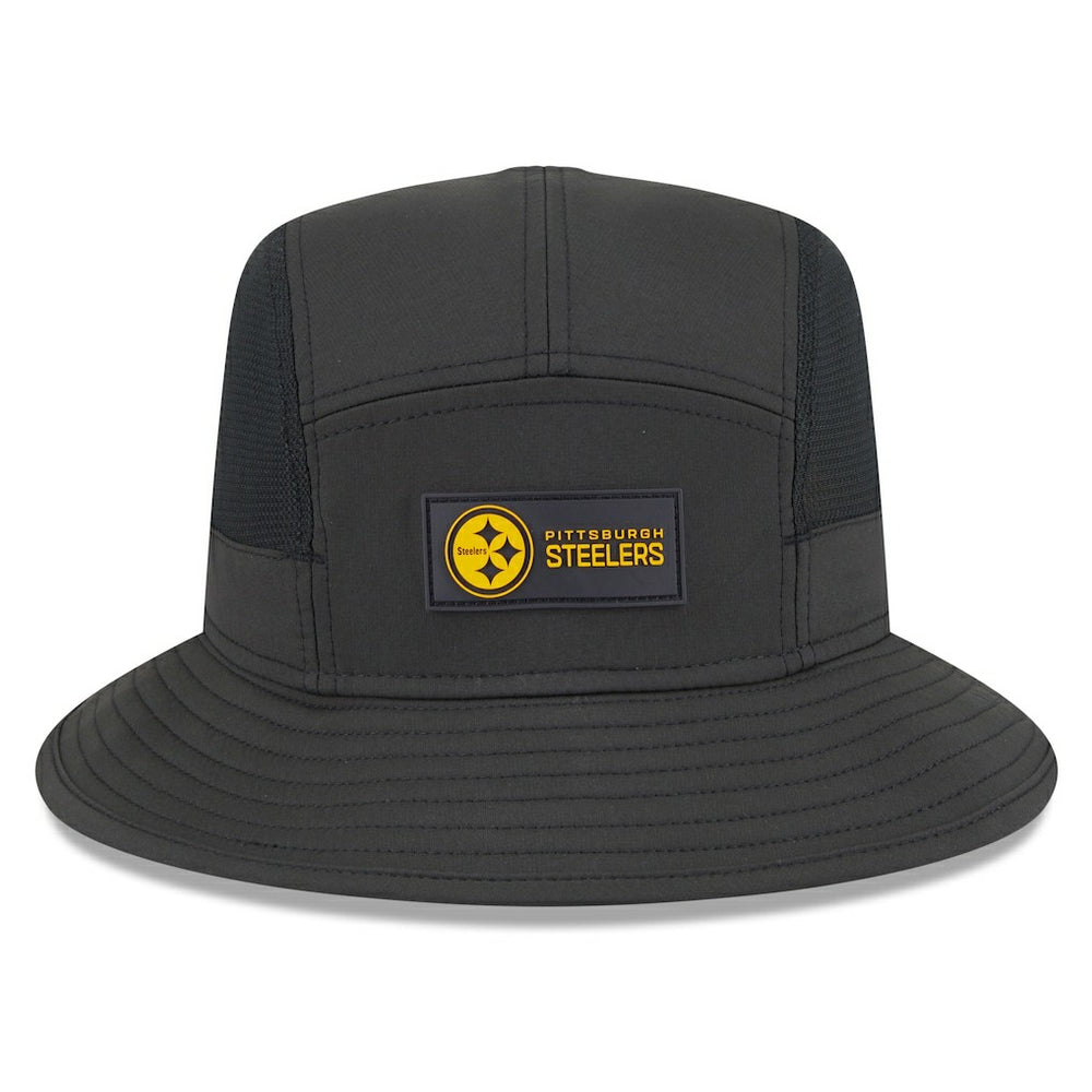 Pittsburgh Steelers New Era 2025 Sideline Bucket Hat Black