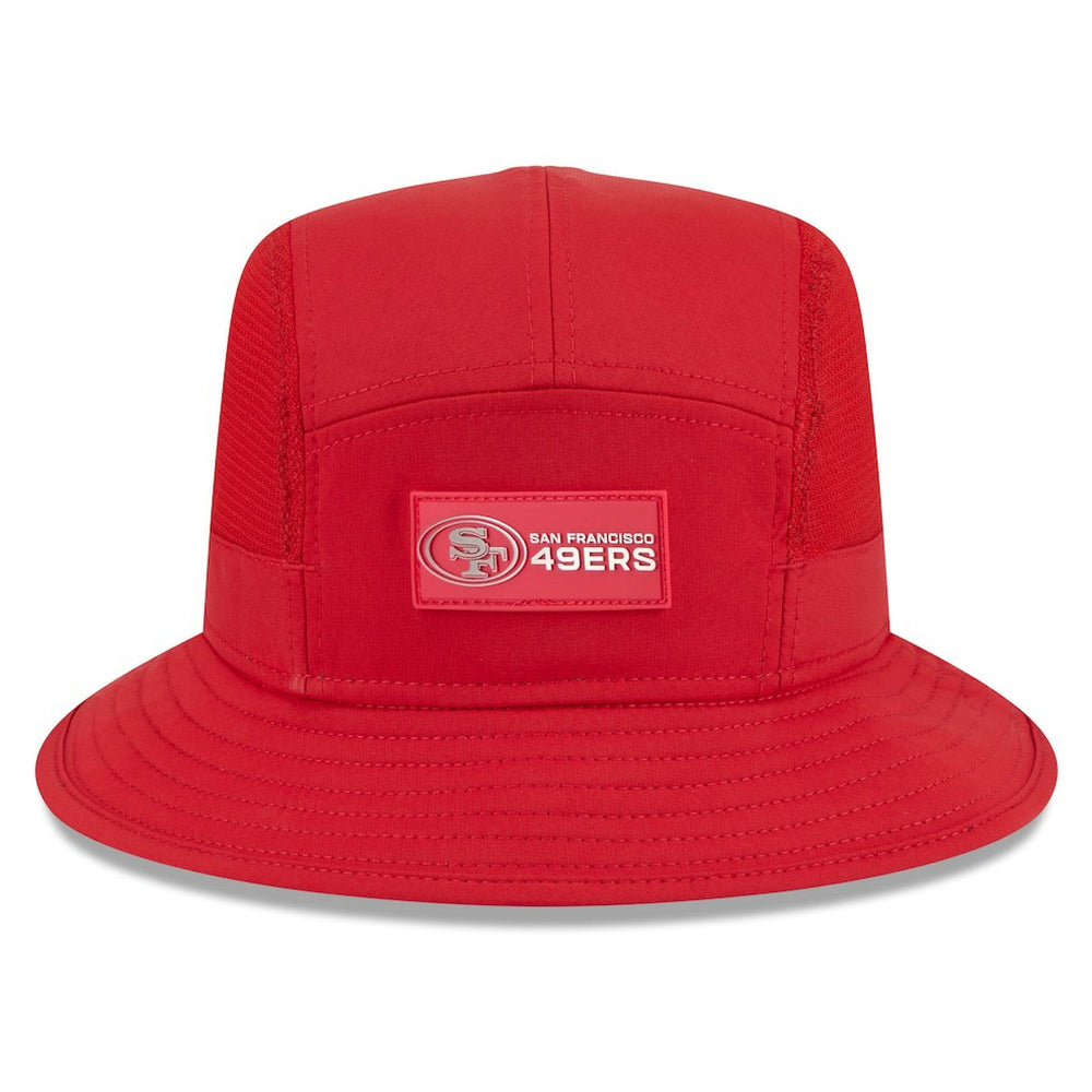San Francisco 49ers New Era 2025 Sideline Bucket Hat Scarlet