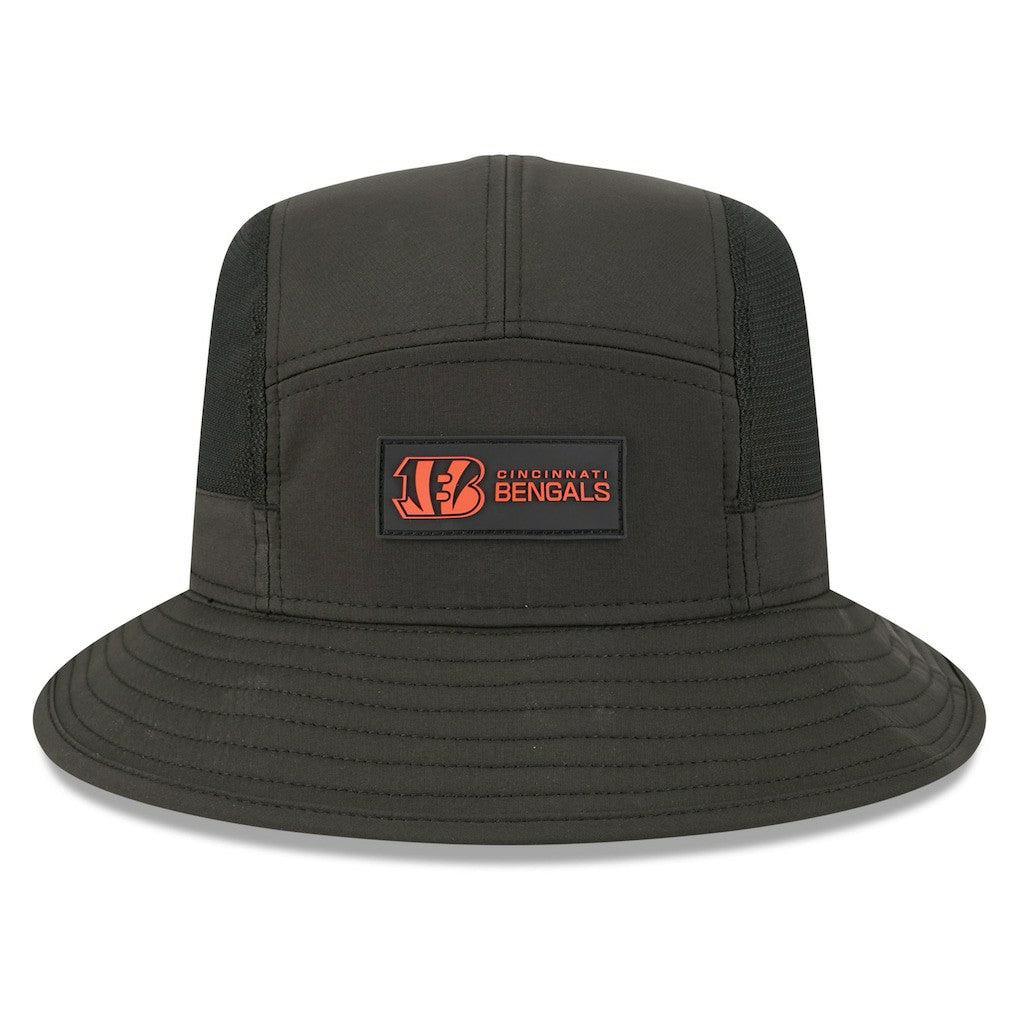 Cincinnati Bengals New Era 2025 Sideline Bucket Hat Black