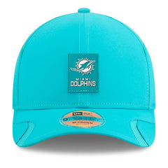 Miami Dolphins New Era Youth 2025 Sideline 9FORTY Adjustable Hat Aqua