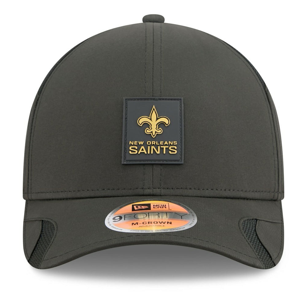 New Orleans Saints New Era Youth 2025 Sideline 9FORTY Adjustable Hat Black