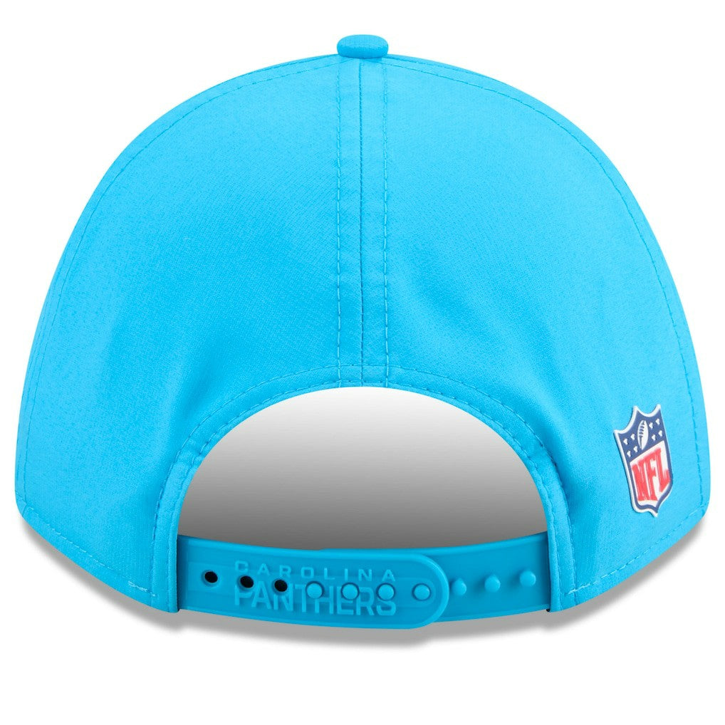 Carolina Panthers New Era Youth 2025 Sideline 9FORTY Adjustable Hat Blue