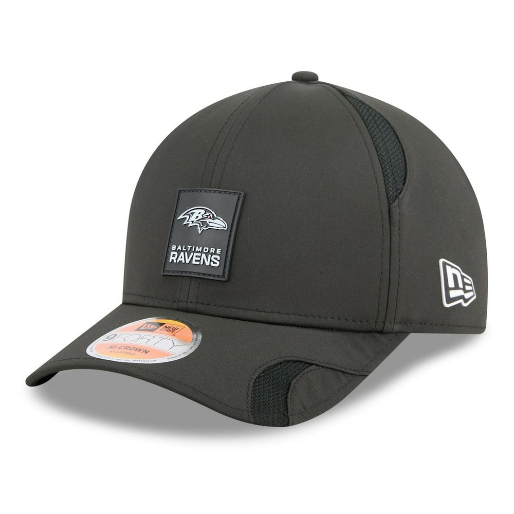 Baltimore Ravens New Era Youth 2025 Sideline 9FORTY Adjustable Hat Black