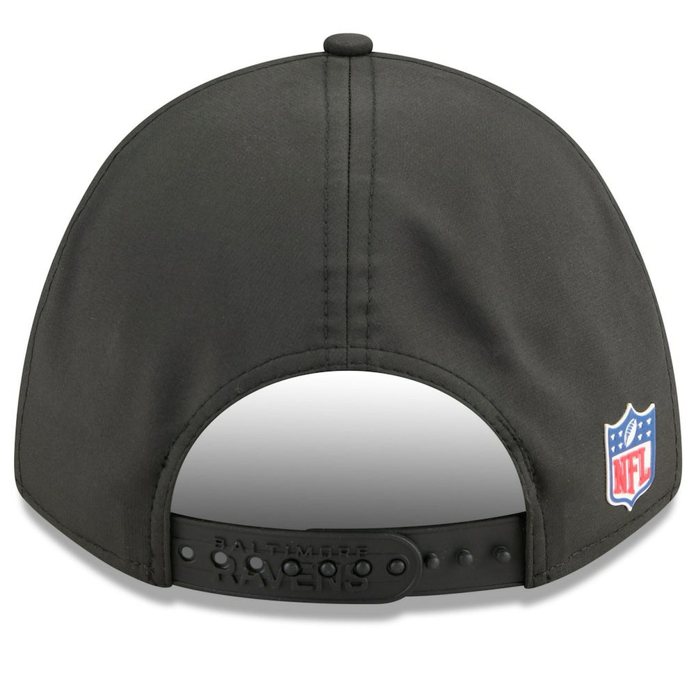 Baltimore Ravens New Era Youth 2025 Sideline 9FORTY Adjustable Hat Black