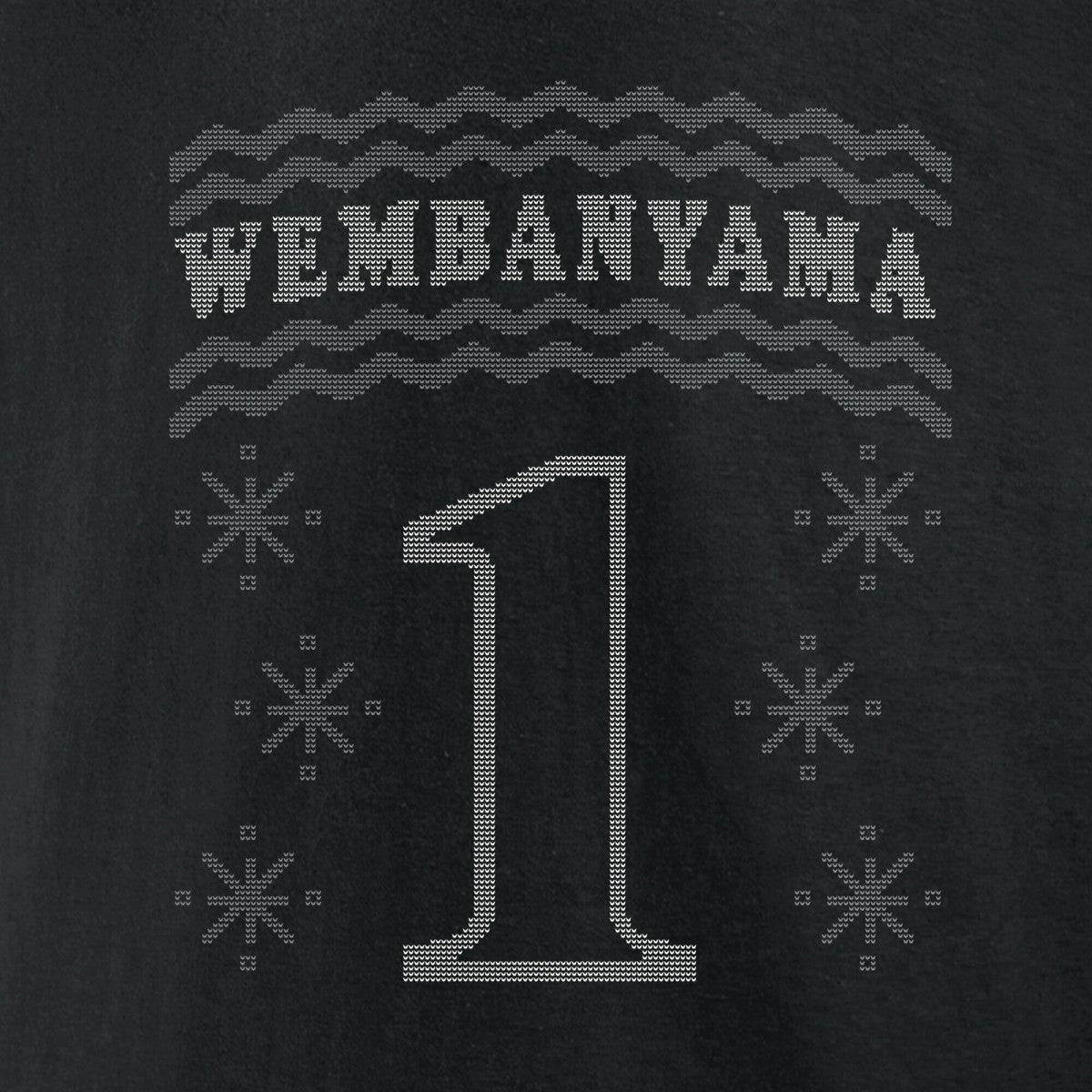 Victor Wembanyama San Antonio Spurs Ugly Sweater Name & Number T-Shirt Black