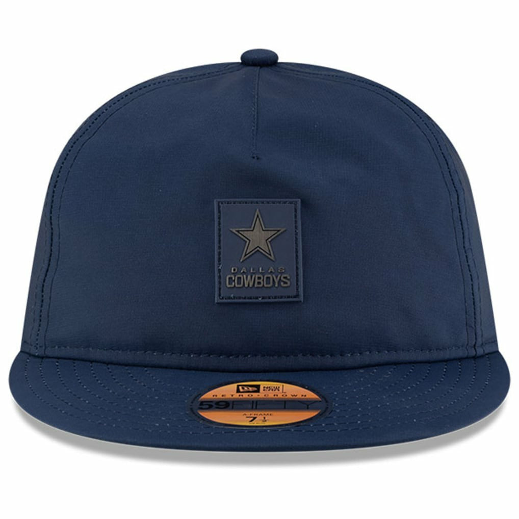 Dallas Cowboys New Era 2025 Sideline Retro Crown 59FIFTY Fitted Hat Navy