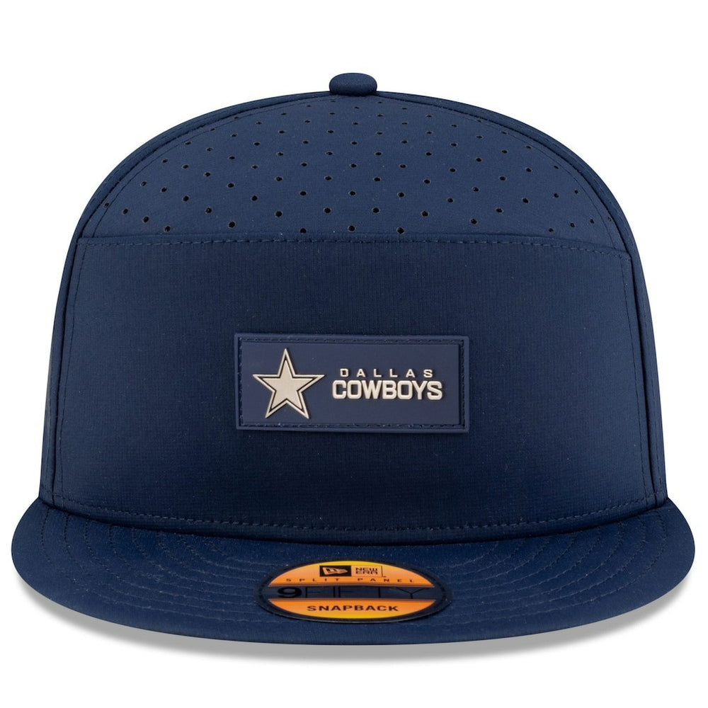 Dallas Cowboys New Era 2025 Sideline Split Panel 9FIFTY Snapback Hat Navy