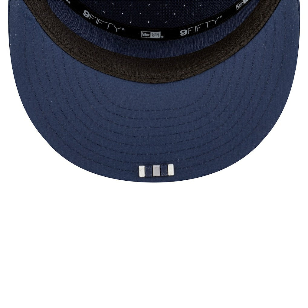 Dallas Cowboys New Era 2025 Sideline Split Panel 9FIFTY Snapback Hat Navy