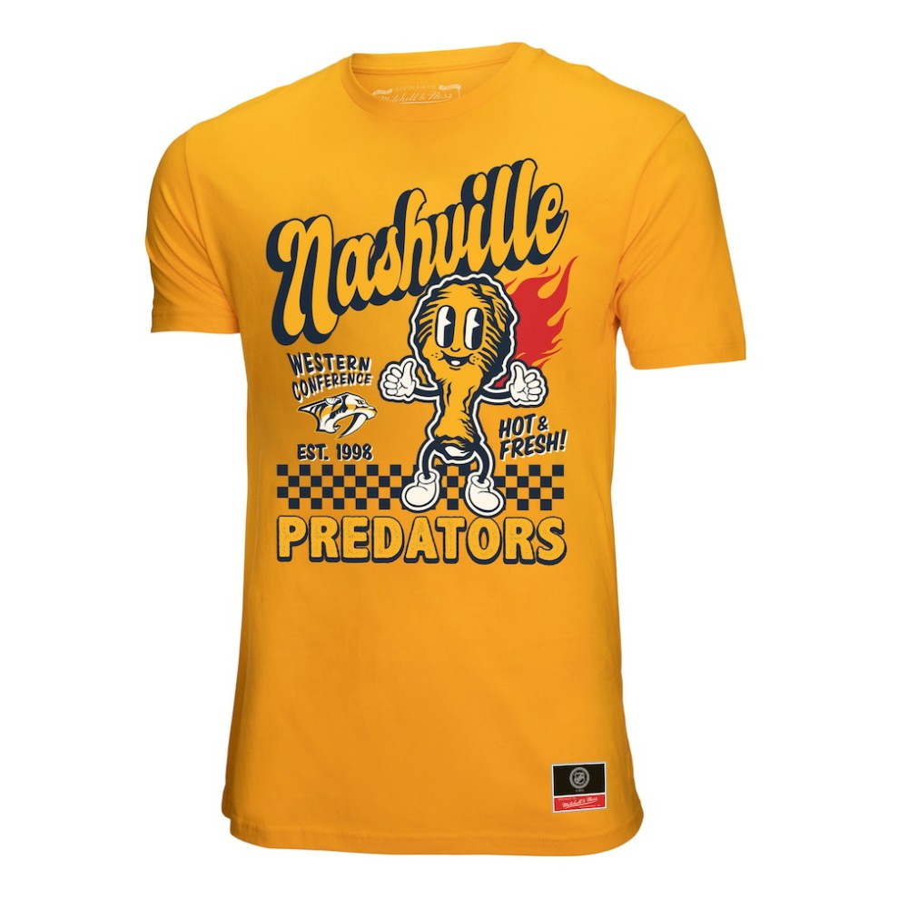 Nashville Predators Mitchell & Ness Local Food T-Shirt - Gold - NHL 202629817