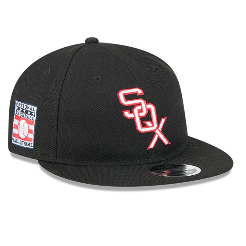 Chicago White Sox New Era Baseball Hall of Fame Retro Crown 9FIFTY Adjustable Hat - Black - New Era Lifestyle
