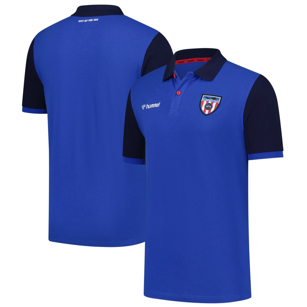 Sunderland Hummel Away Polo Shirt Blue