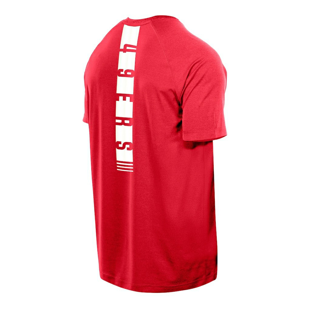 San Francisco 49ers New Era Functional Fandom Reflective T-Shirt Scarlet