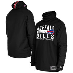 Buffalo Bills New Era Functional Fandom Balaclava Helmet Stripe Tri-Blend Hoodie Black