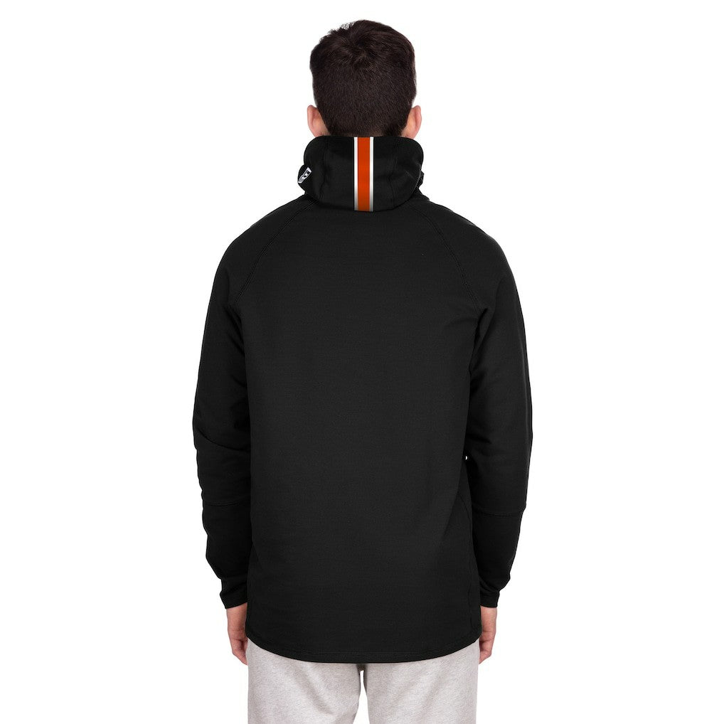 Denver Broncos New Era Functional Fandom Balaclava Helmet Stripe Tri-Blend Hoodie Black