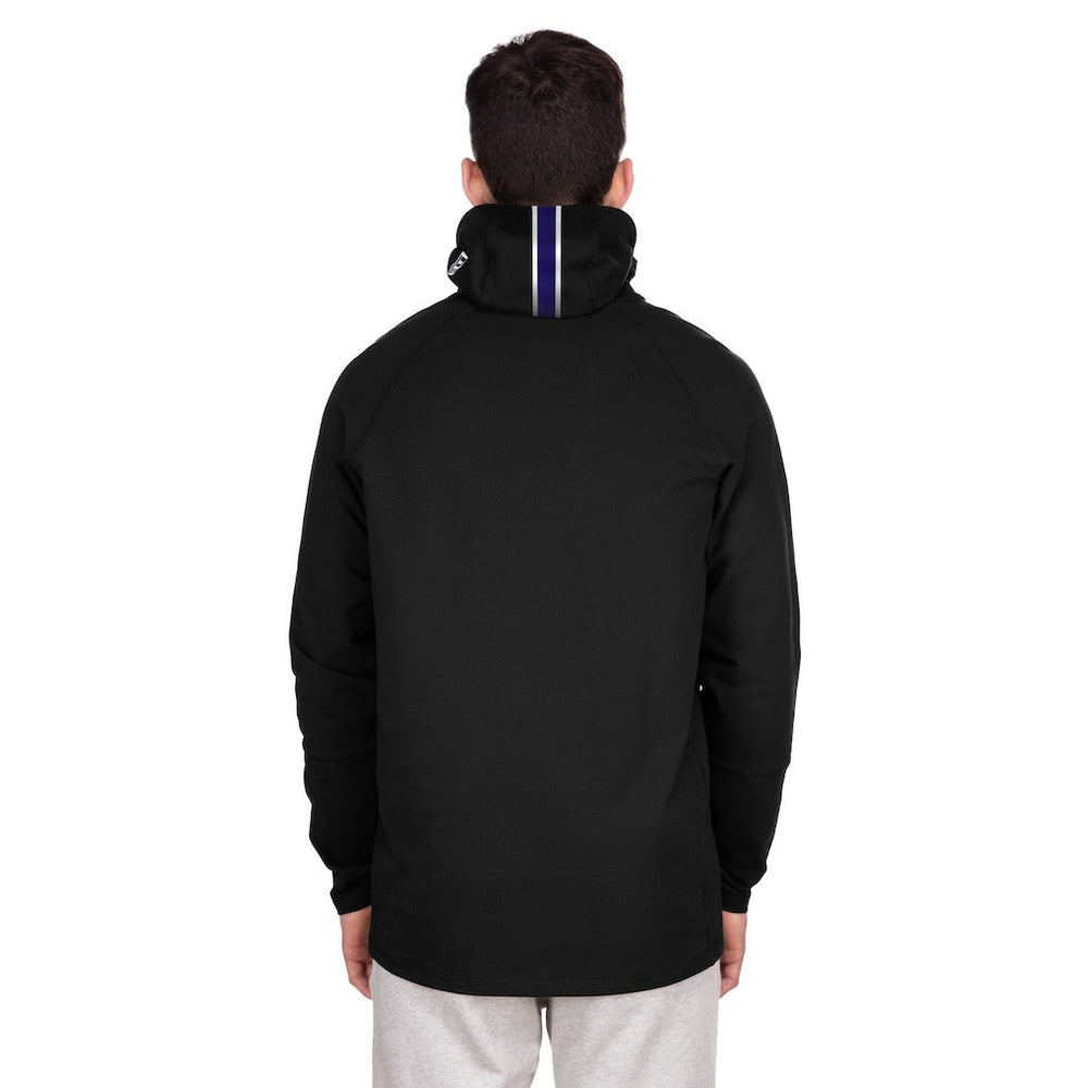 Baltimore Ravens New Era Functional Fandom Balaclava Helmet Stripe Tri-Blend Hoodie Black